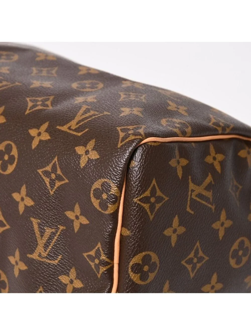 Louis Vuitton Speedy 25 Handbag Monogram Leather Brown Gold